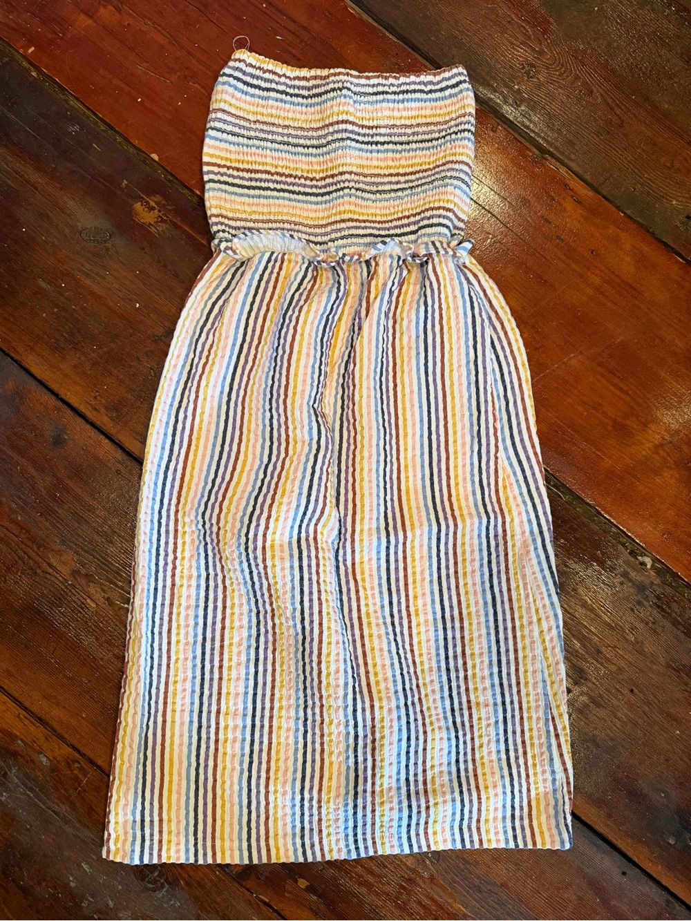 Anthropologie Striped Strapless Tube Dress - multicolored